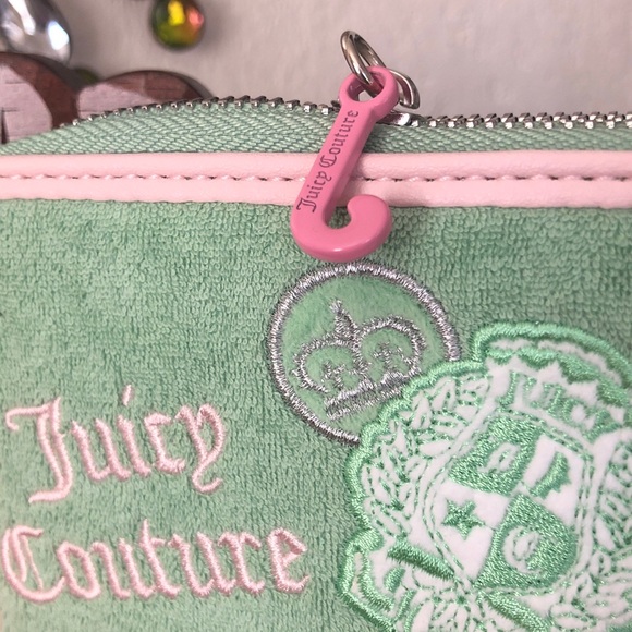 NWT Juicy Couture Retro Green Juicy Girl Rule Zip Around Wallet - Picture 5 of 11
